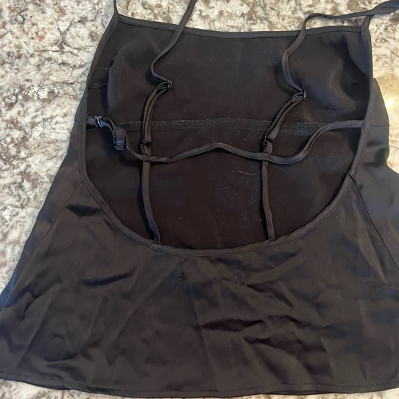 S Urban Outfitters Black Satin Strappy-Back Adjustable Party Evening Womens - Picture 3 of 9